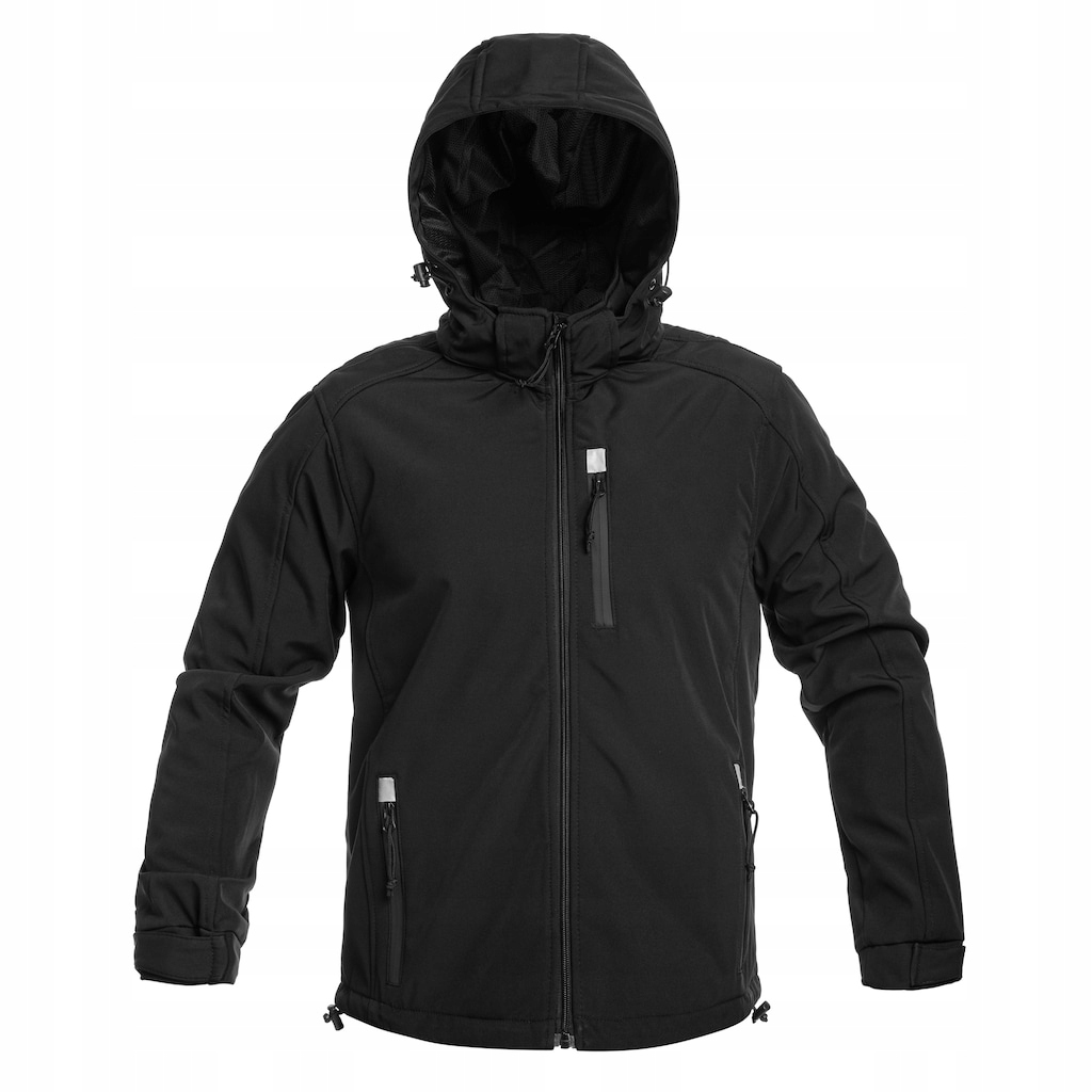 Bunda s kapucí Brandit Softshell Hurricane černá L