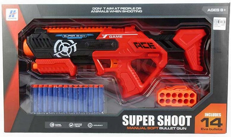 KARABIN PISTOLET NA STRZAŁKI PIANKOWE + MAGAZYNEK Seria wyrzutnia