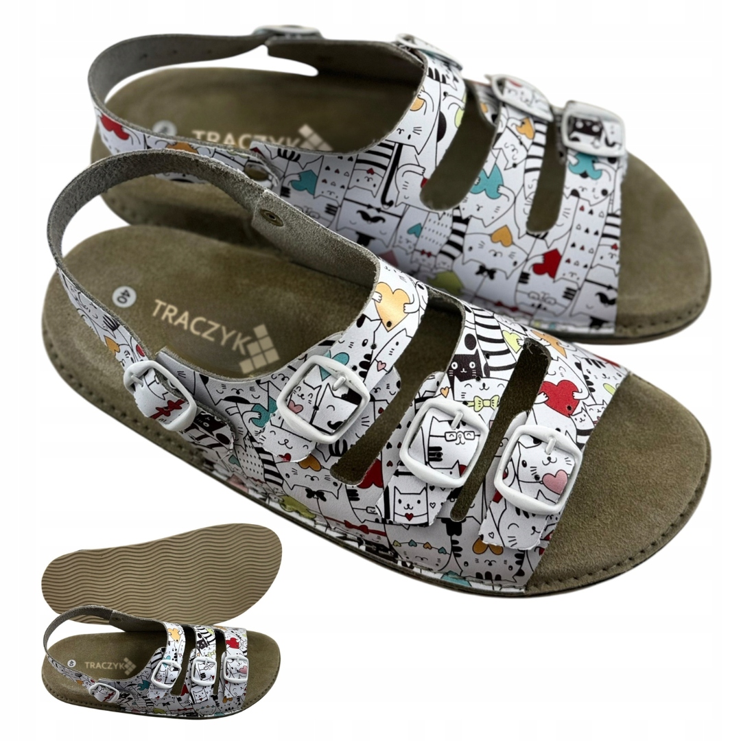 Sandály Traczyk Profilované Anatomické Přírodní Kůže Kočky Fusbet Regulow