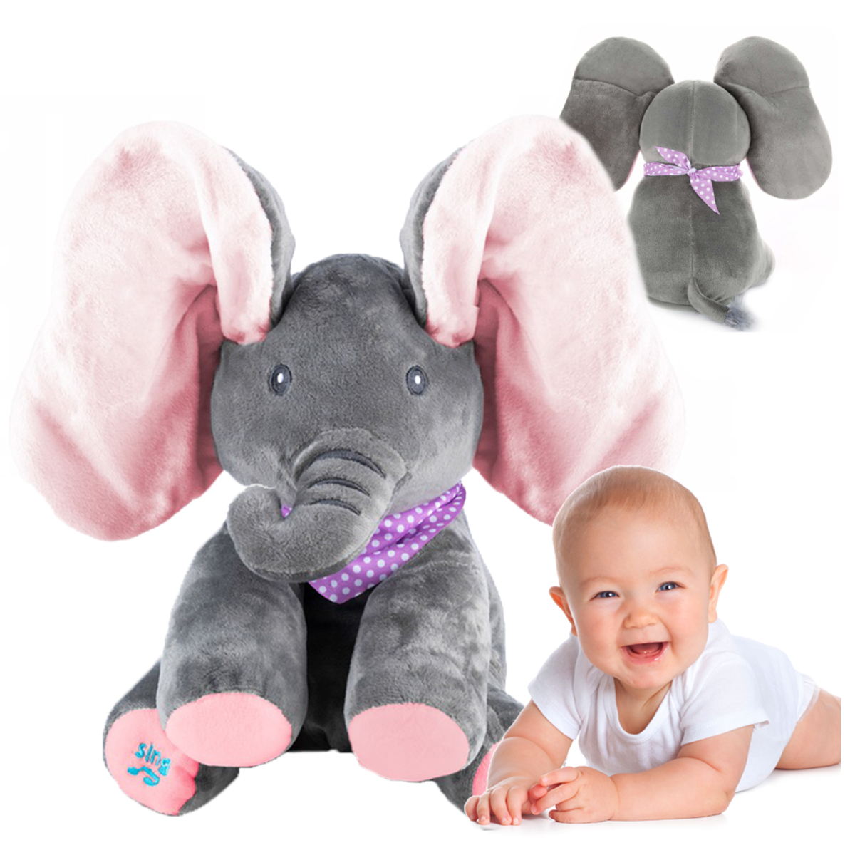 MASKOTKA GRAJĄCA SŁONIK ŚPIEWAJĄCY INTERAKTYWNY SŁOŃ A KUKU RUSZA USZAMI Rodzaj pluszaki interaktywne