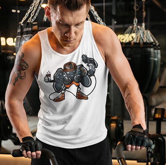 TANK TOP ANIMOWANE LET`S PLAY 2 Rozmiar XL