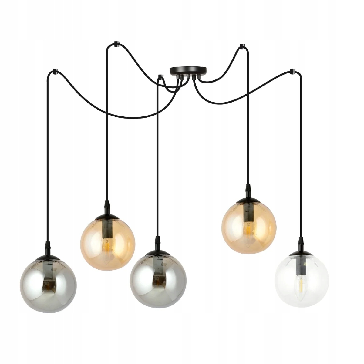 Závěsná Lampa Emibig 5xE14 40W Gigi 5 Black MIX