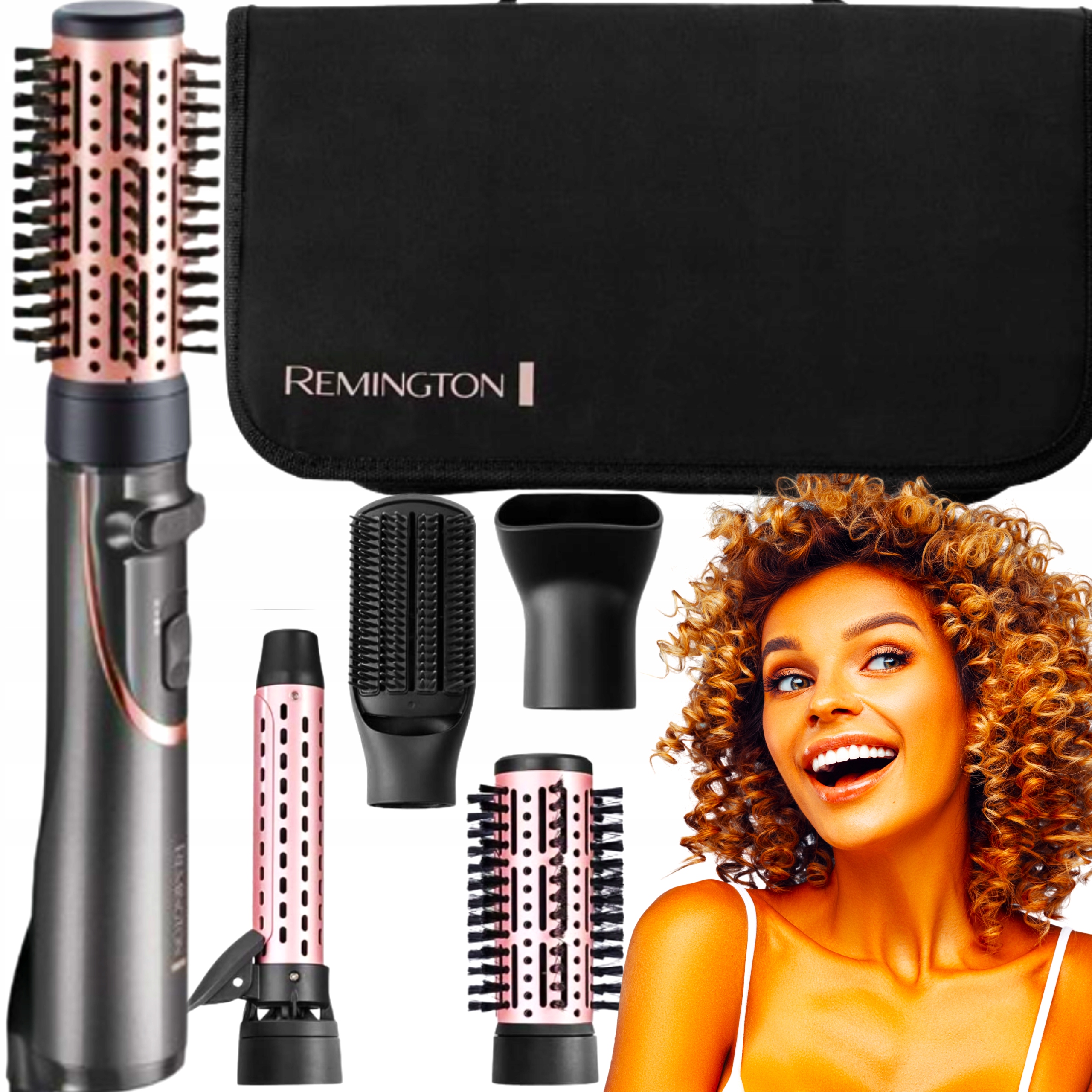 Jonizująca Suszarko-lokówka Obrotowa Remington Do Włosów Do Suszenia +etui