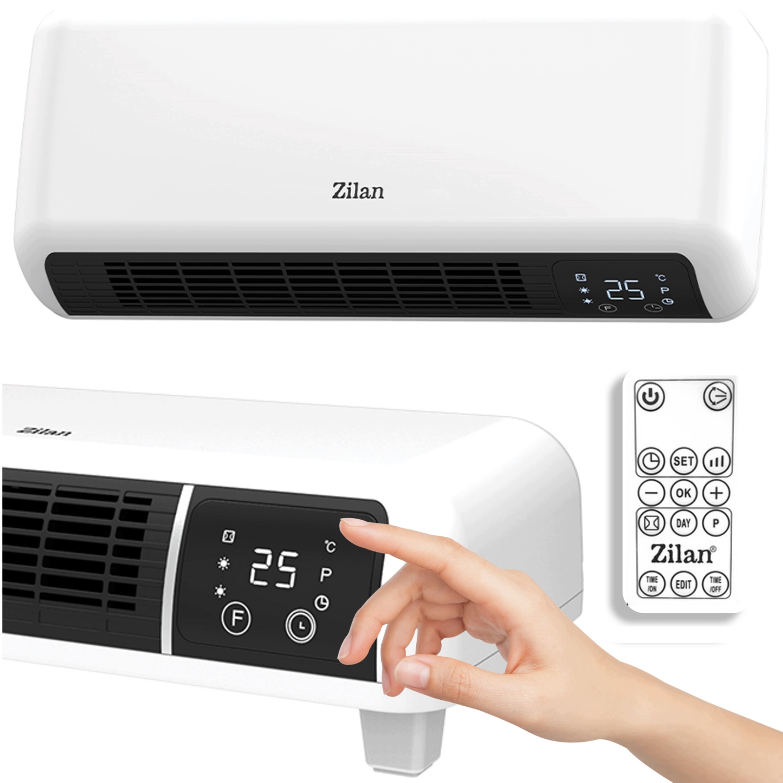 Vzduchová clona ohřívač Keramický IPX2 Led Pilot 2000W
