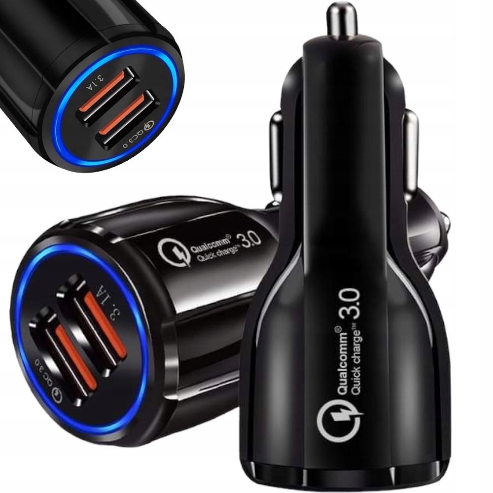 

Szybka Ładowarka Samochodowa 2X Usb Qc 3.0 3.1A