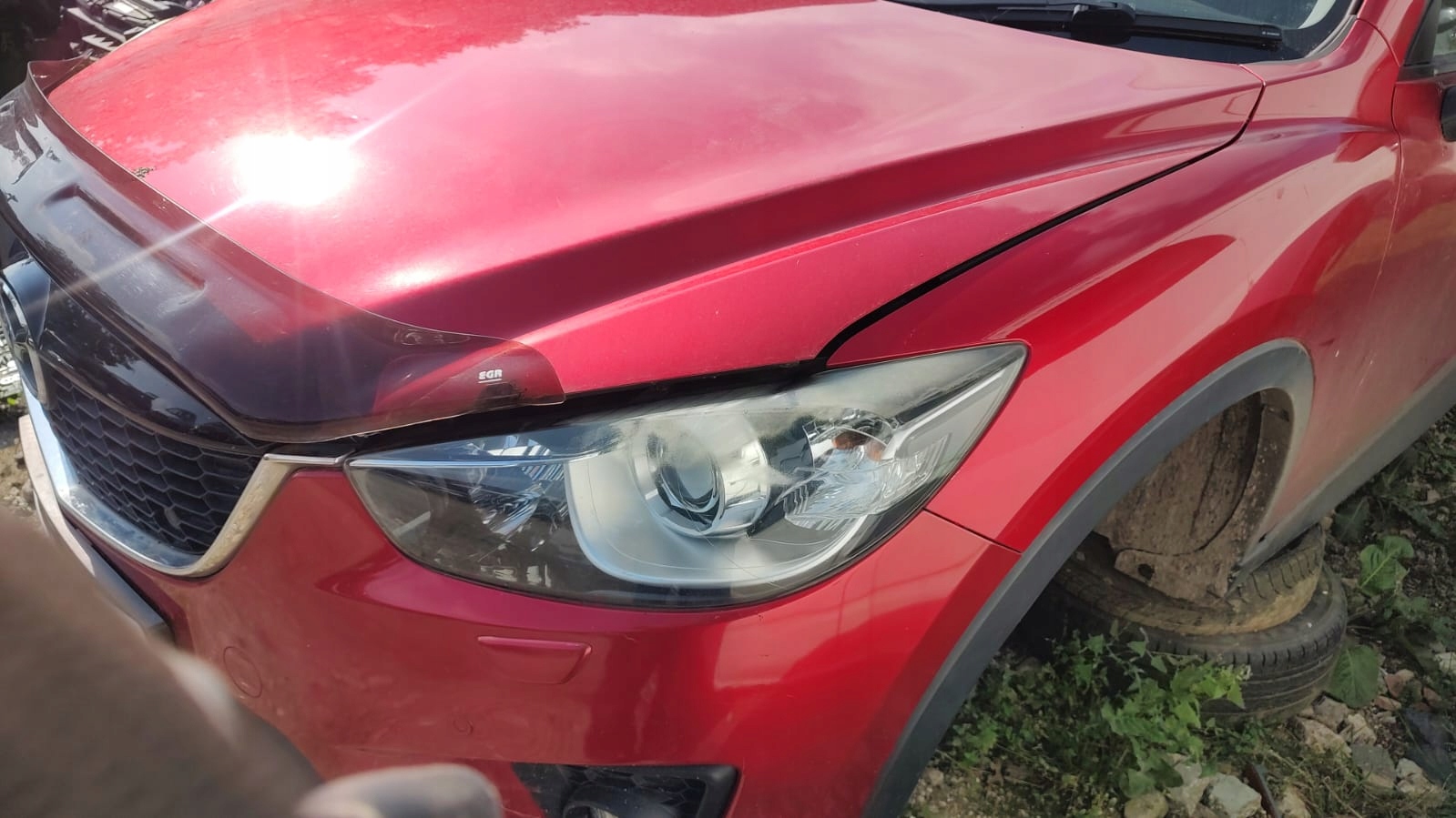 MAZDA CX-5 2.2D SKYACTIVE front complete red 2014 41G bumper fender