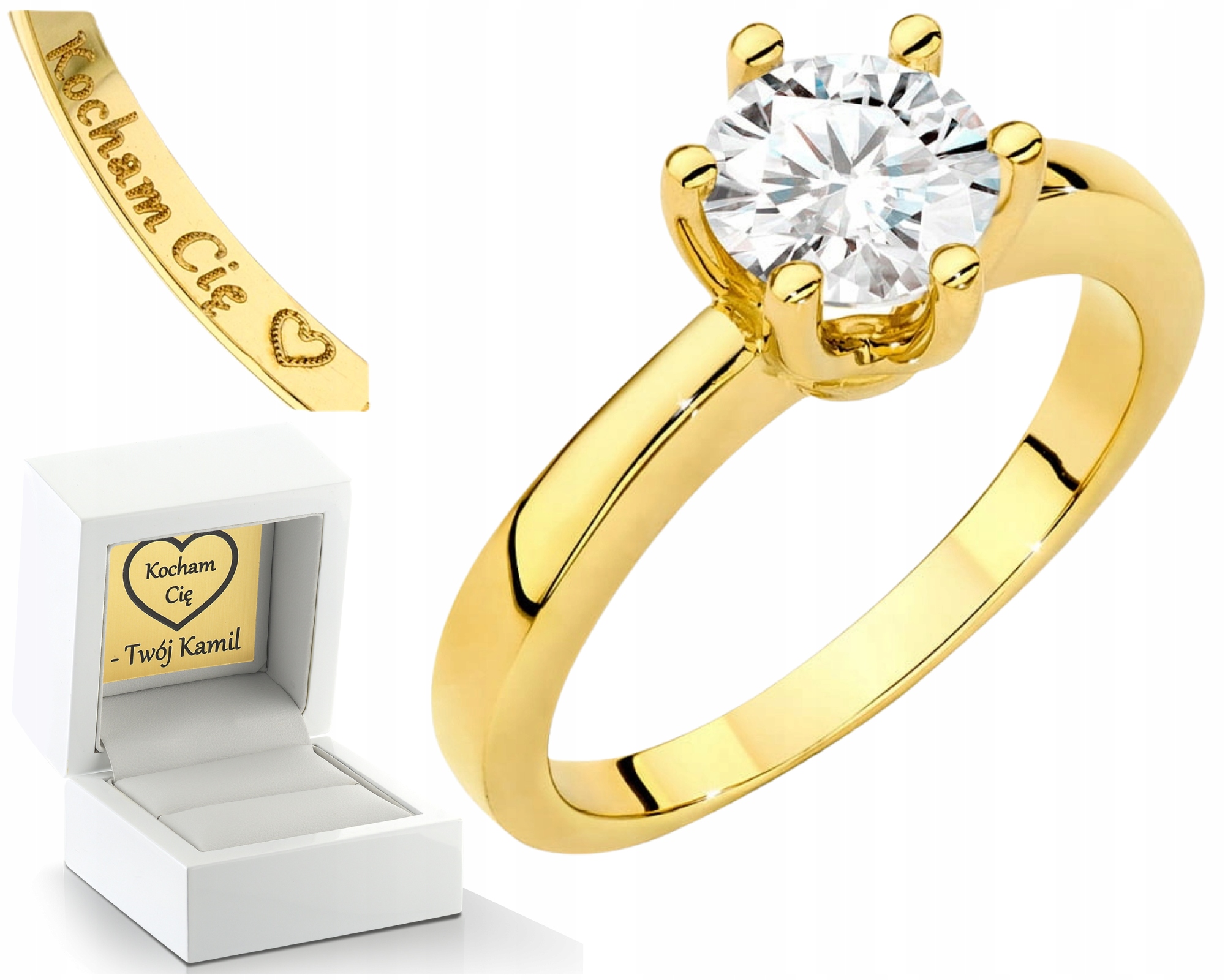 Zlatý Prstýnek Ryzost 585 S Laboratorním Diamantem 1,00 Ct Jako Dárek