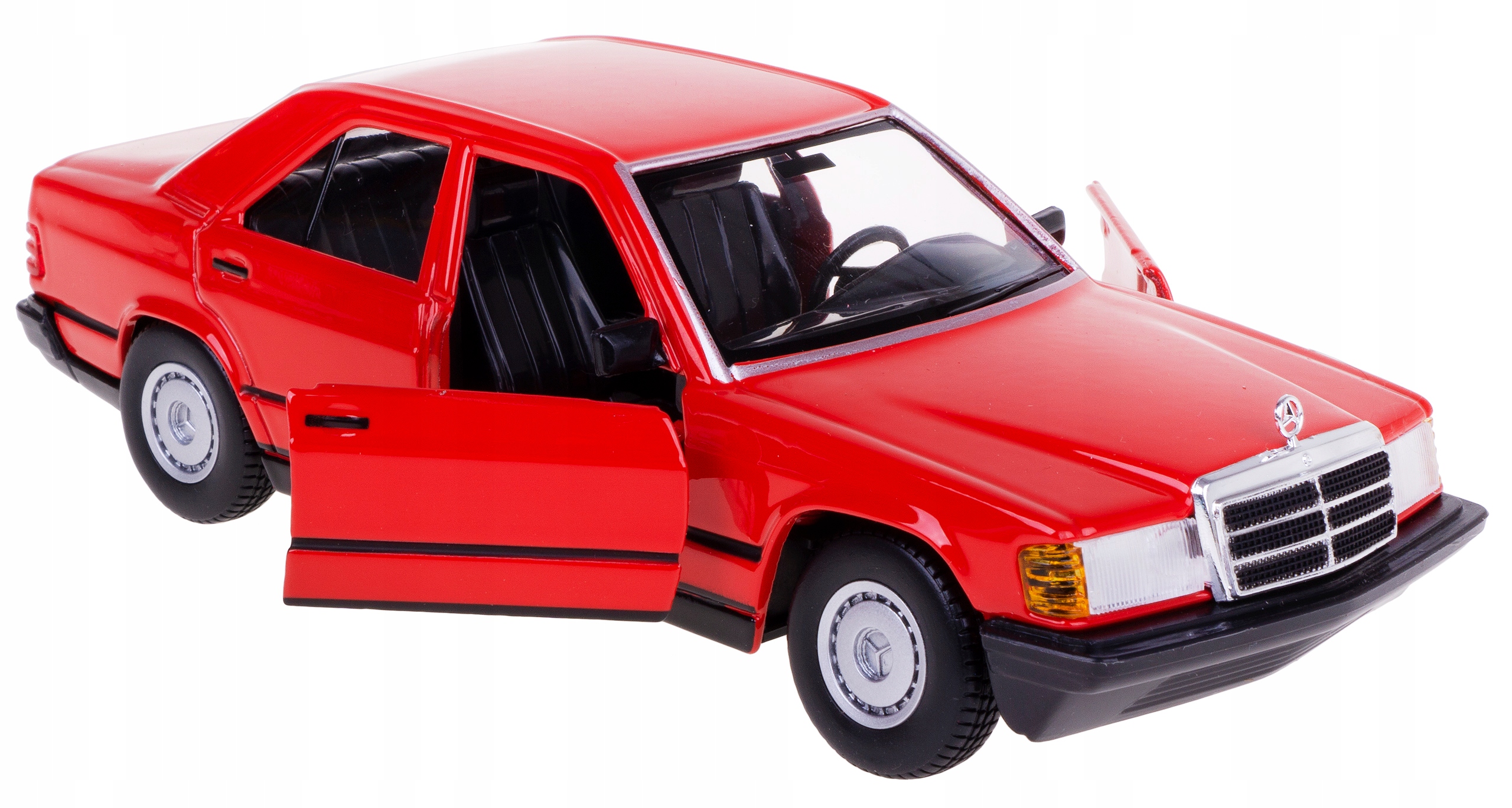 Mercedes-benz 190E 2,6 W201 Model Kovový Bburago 1:24 Červený