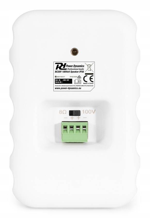 Kolumny ścienne sufitowe 100V 3'' 60W IPX5 PD Moc znamionowa RMS 20 W