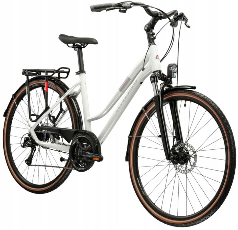 Rower trekkingowy Kross Trans 3.0 Ultra rama 19 cali koło 28 biały komplet