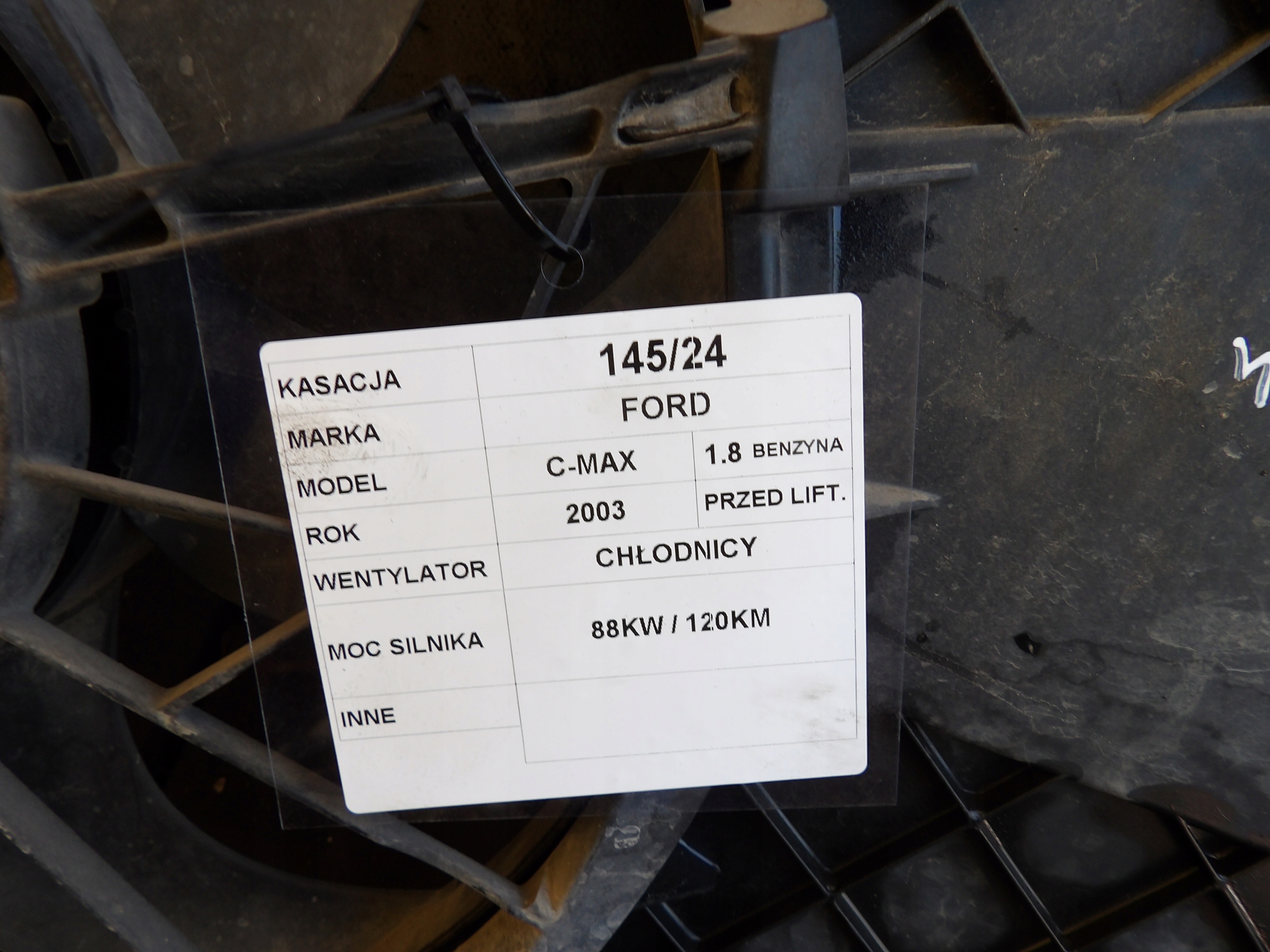 Ford C-MAX ventilátor chladiče 1,8B 3M5H-8C607-RD 0130303930