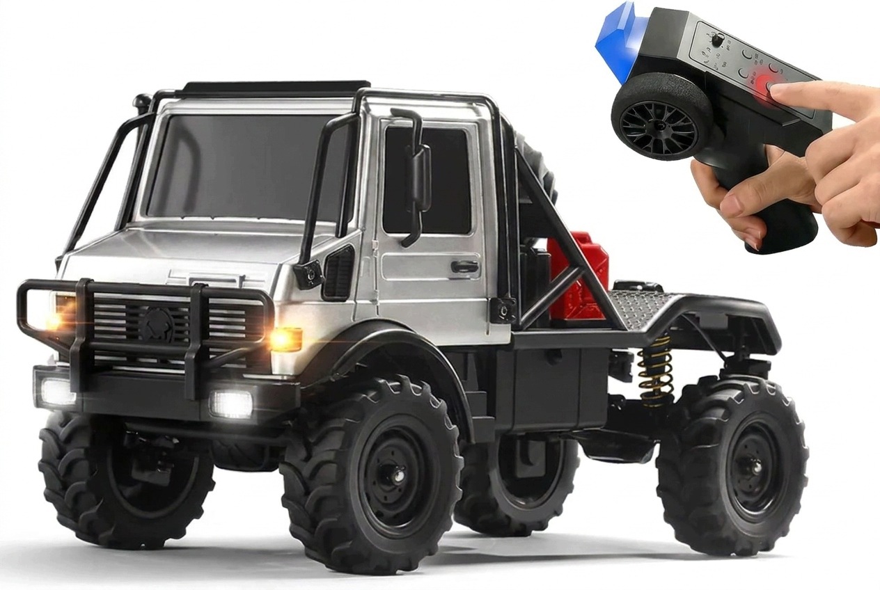 Samochód Terenowy 4x4 MN-333 Metalowa Karoseria Auto Rc U4000 Srebrny