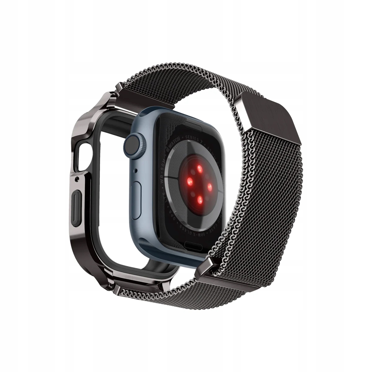 Řemínek pro Apple Watch 42/44/45/49 mm Spigen Metal Fit Pro šedý