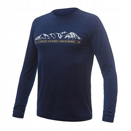 Sensor Merino Active Mountains pánské triko dl.rukáv deep blue velikost L