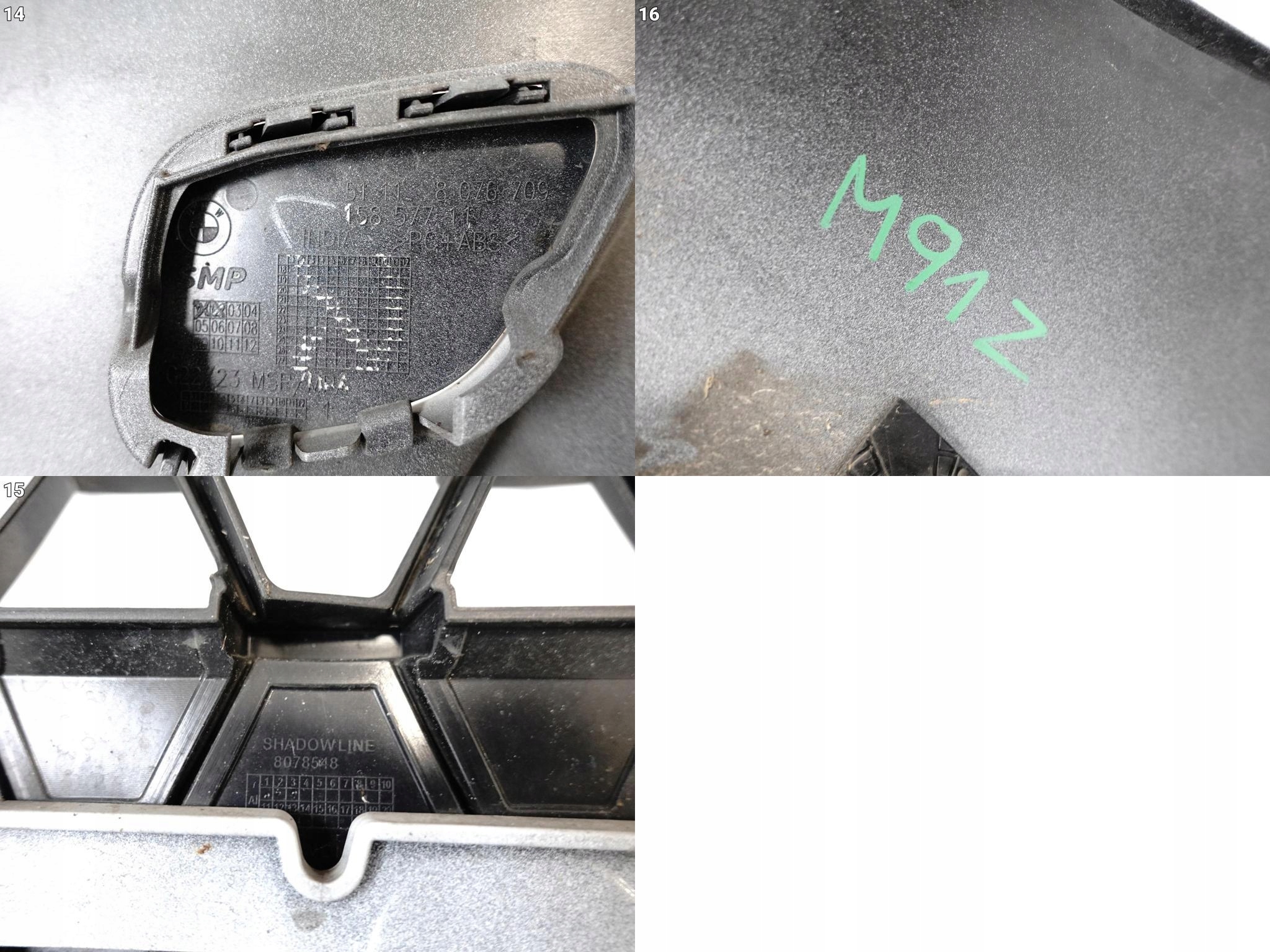 BMW 4 G22 G23 m-packet 20- bumper grill grille grid front