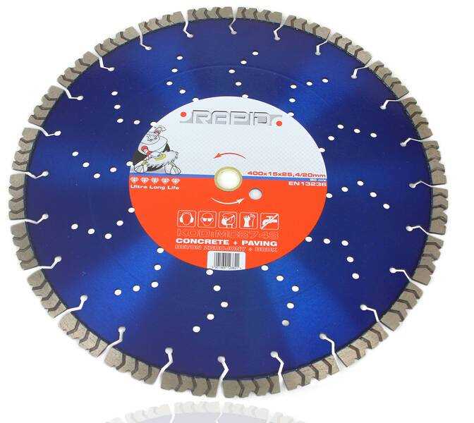 Tarcza Diamentowa 400MM Rapid Ultra Long Life Do Betonu Zbrojonego 25,4/20M