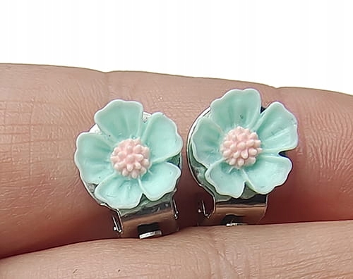 Klipsy dla dziecka kwiatuszki hand made