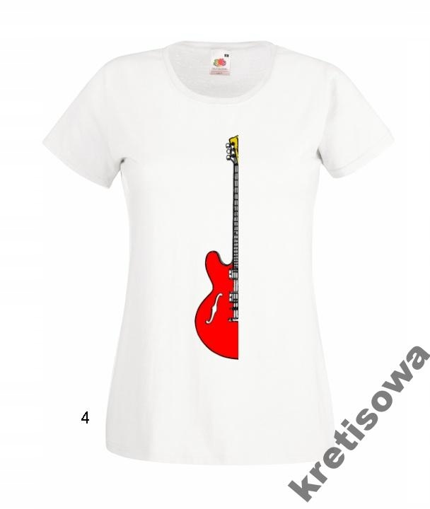 

Kolorowe Koszulki Gitara Gitarzysta Rock Wzory