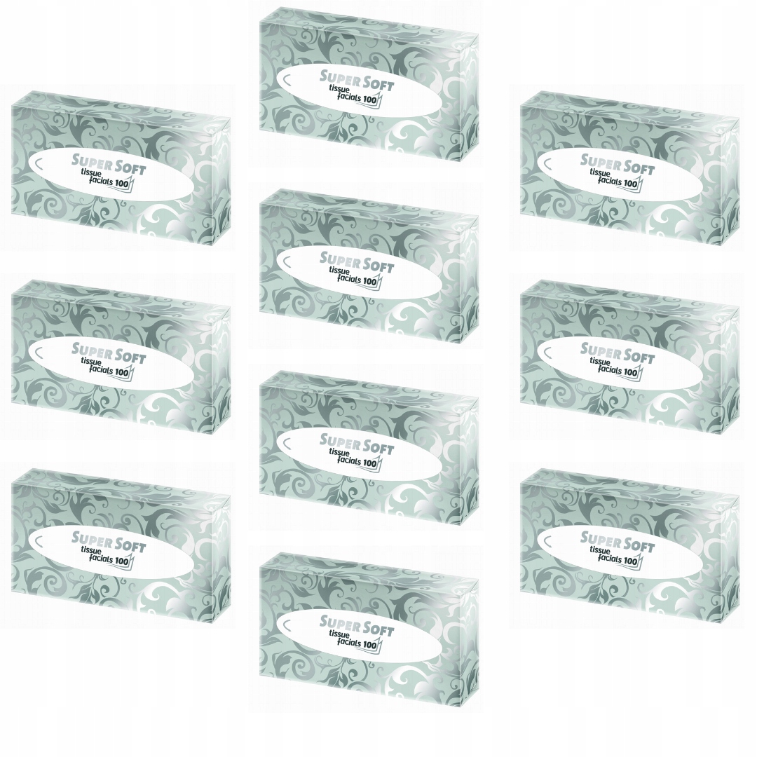 10 x Chusteczki higieniczne 100 sztuk 2 warstwy delikatne bezzapachowe Wepa