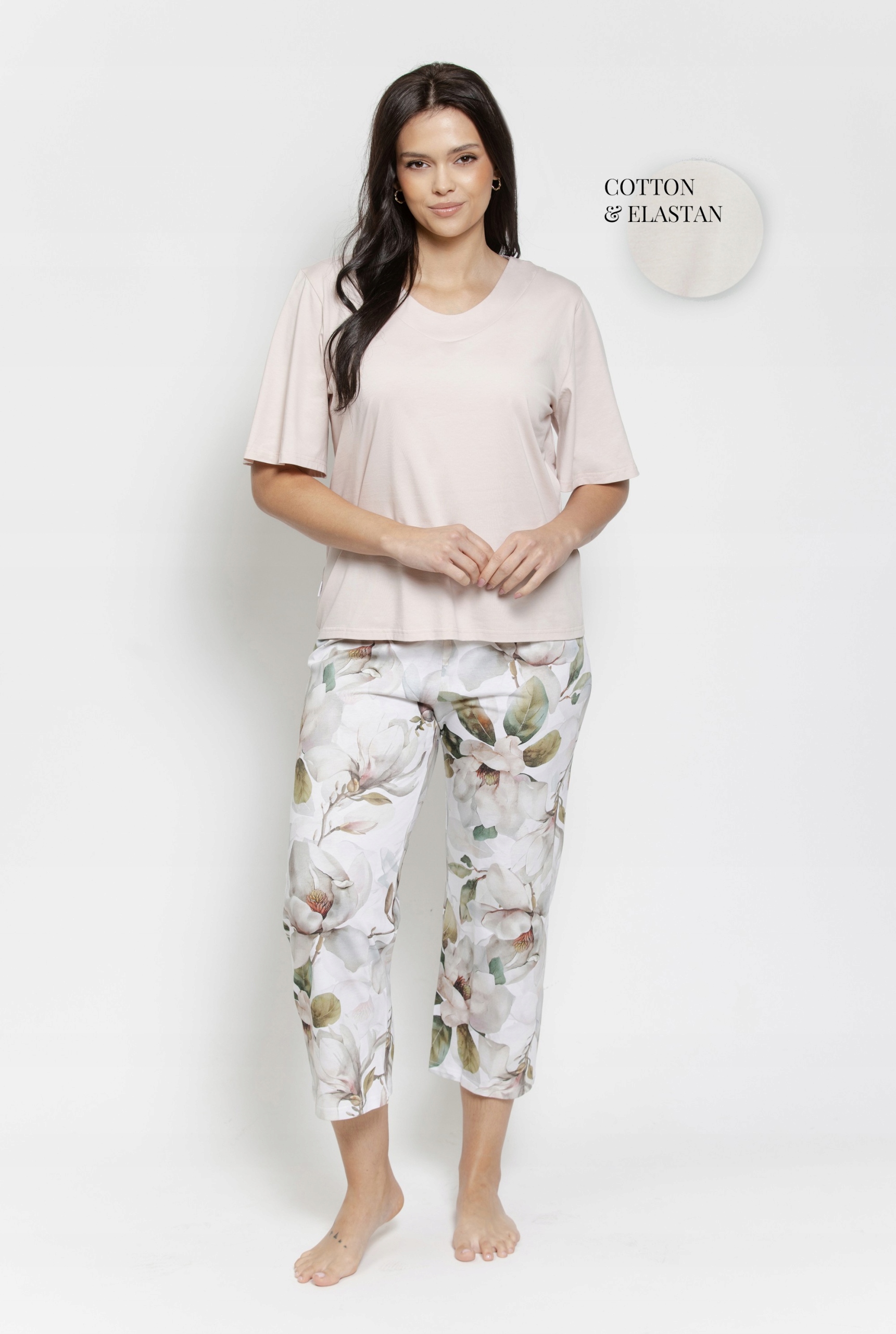 Pyžamo Afrodyta 3567 VEL.2XL-4XL Kr 4XL béžová