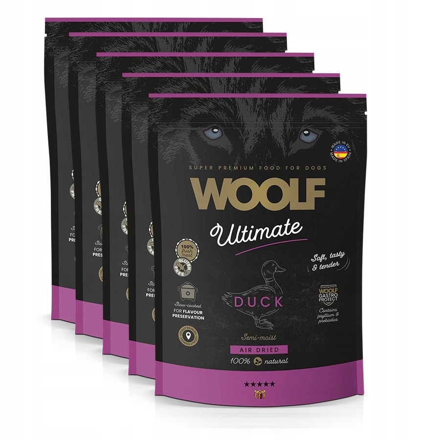 Levně Woolf Ultimate Krmivo Moisture Duck Krůta 5kg Yorkshire Shih Tzu Maltézské krmivo