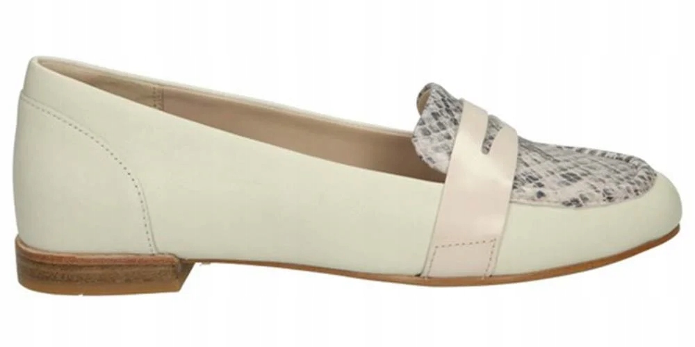 Clarks Dámské mokasíny Festival Grace velikost 37 bílé, kožené