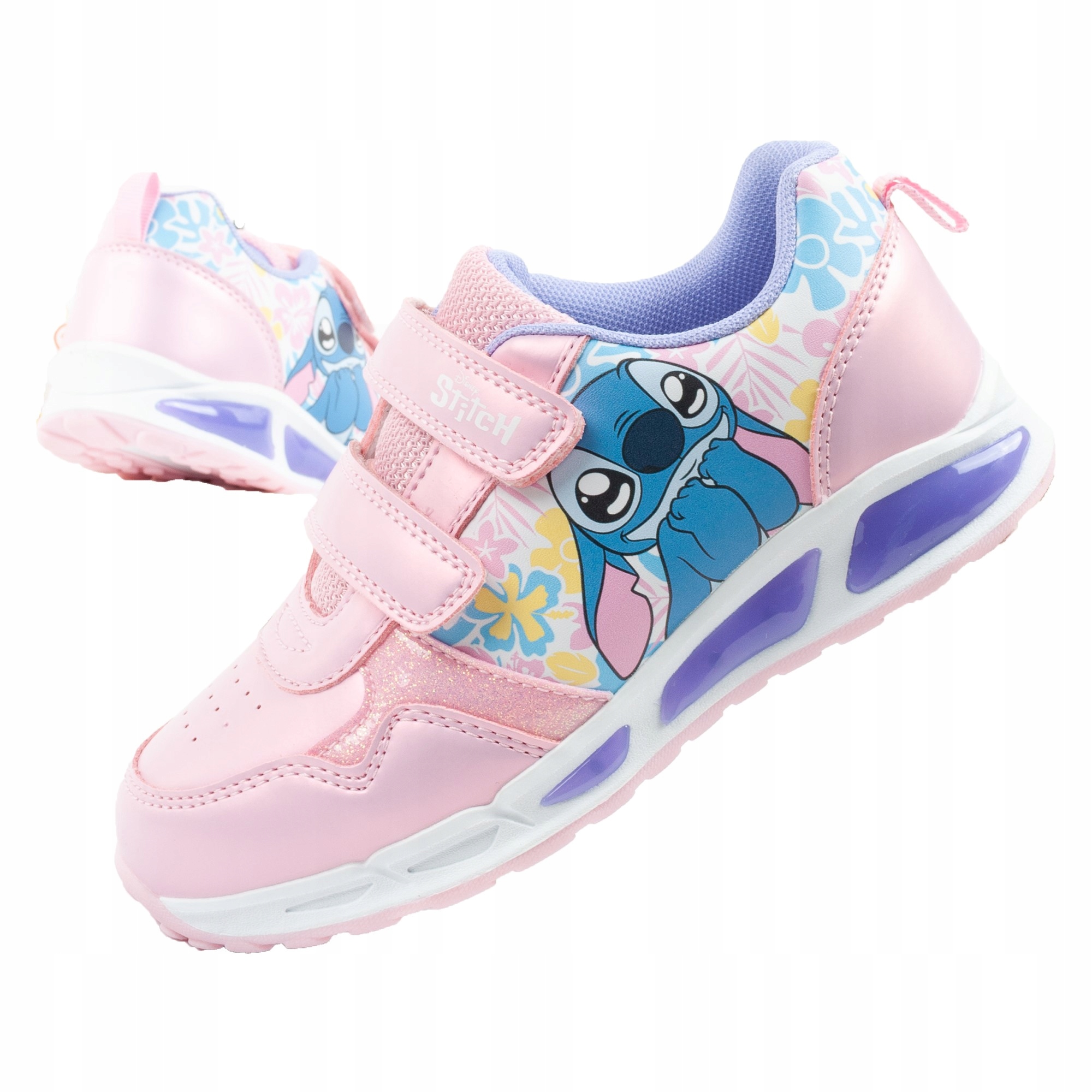 Buty sportowe dziecięce sneakersy Leomil r.29 Stitch lekkie na rzep Led