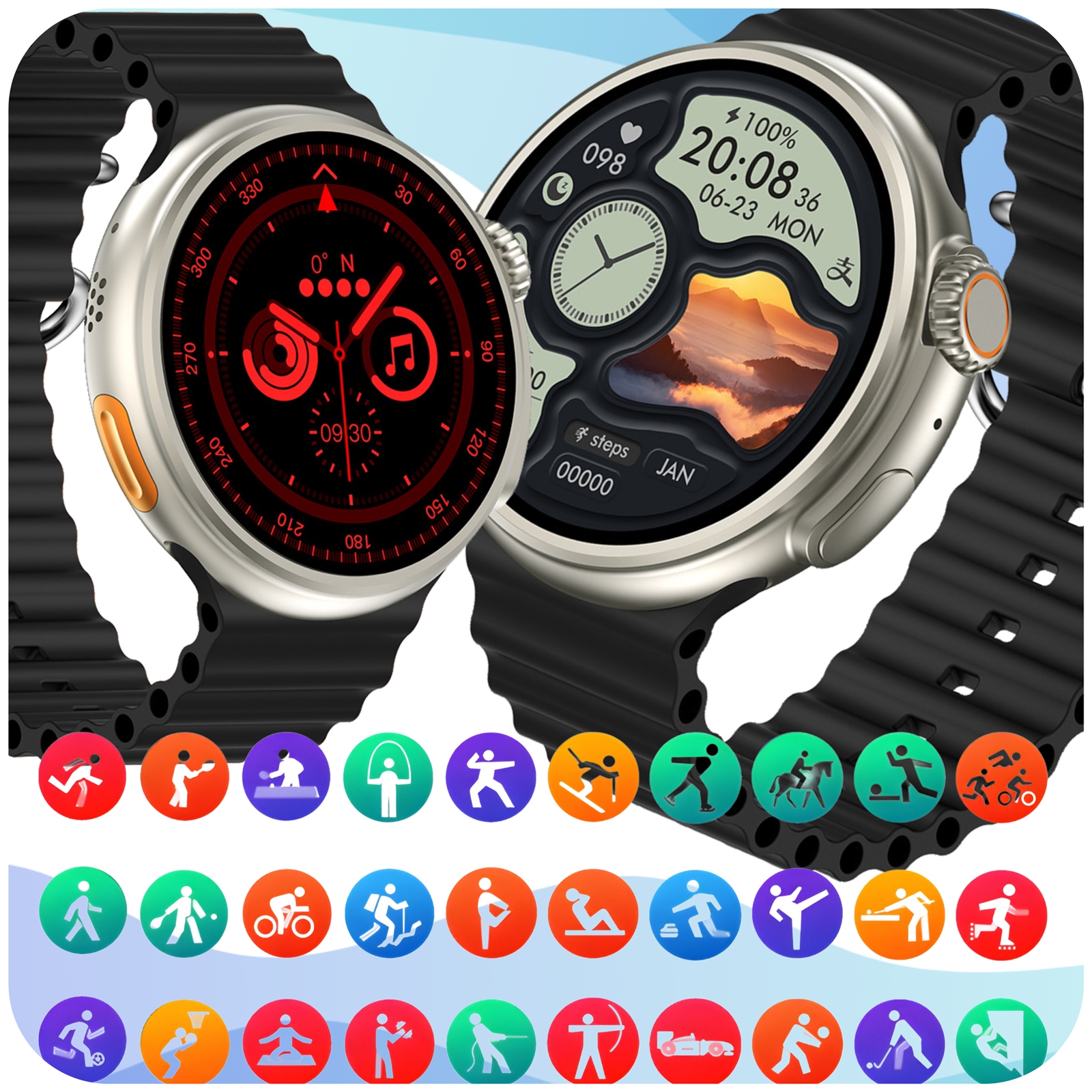 SMARTWATCH ZEGAREK SPORTOWY SMARTWATCH MĘSKI DAMSKI ROZMOWY PL GPS AMOLED Obsługa ładowania bezprzewodowego tak