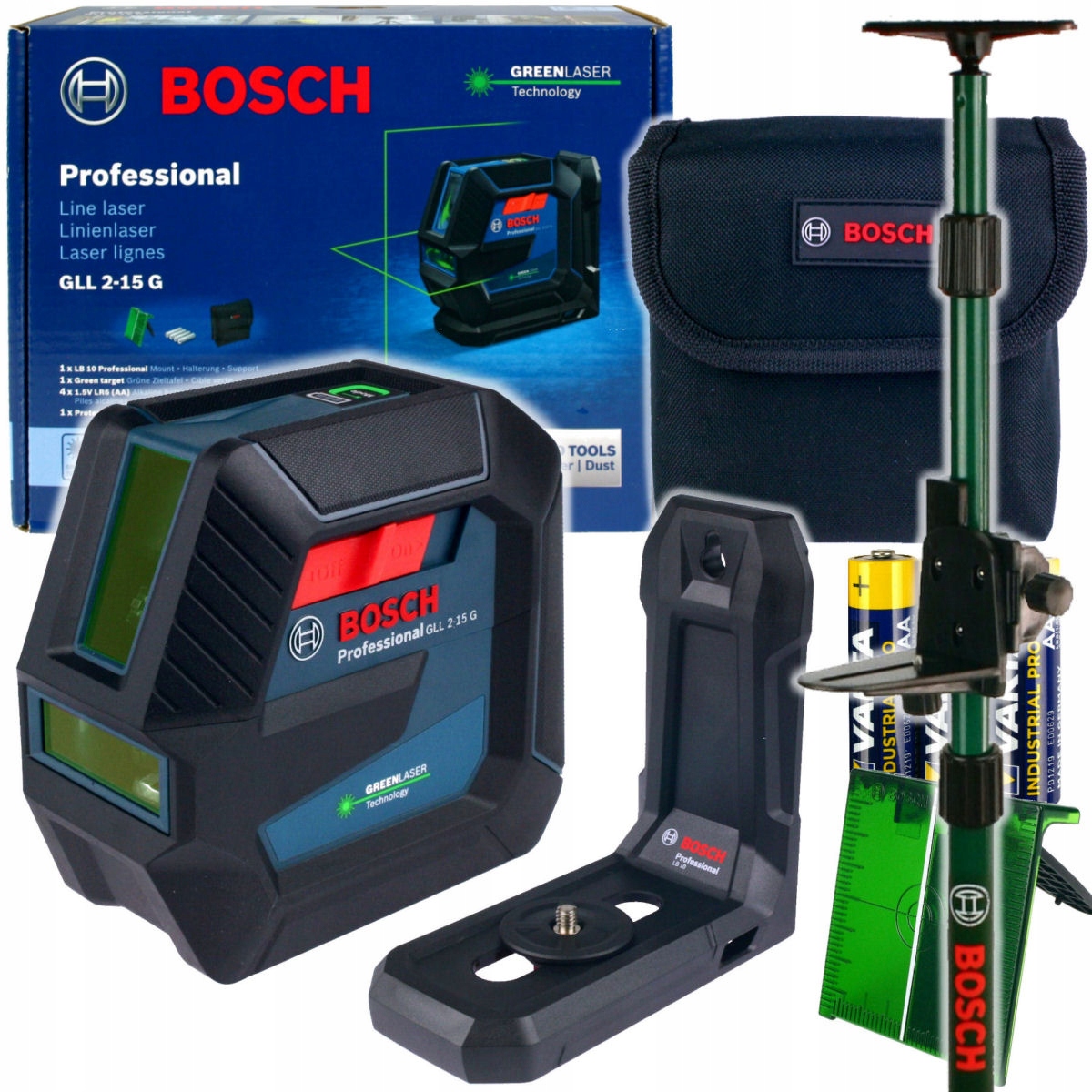 

Laser Krzyżowy Gll 2-15 G Bosch Tyczka Tp 320