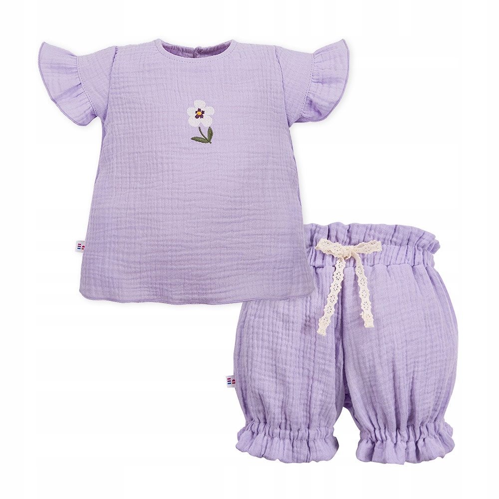 Komplet dziecięcy muślinowy meadow fiolet 104