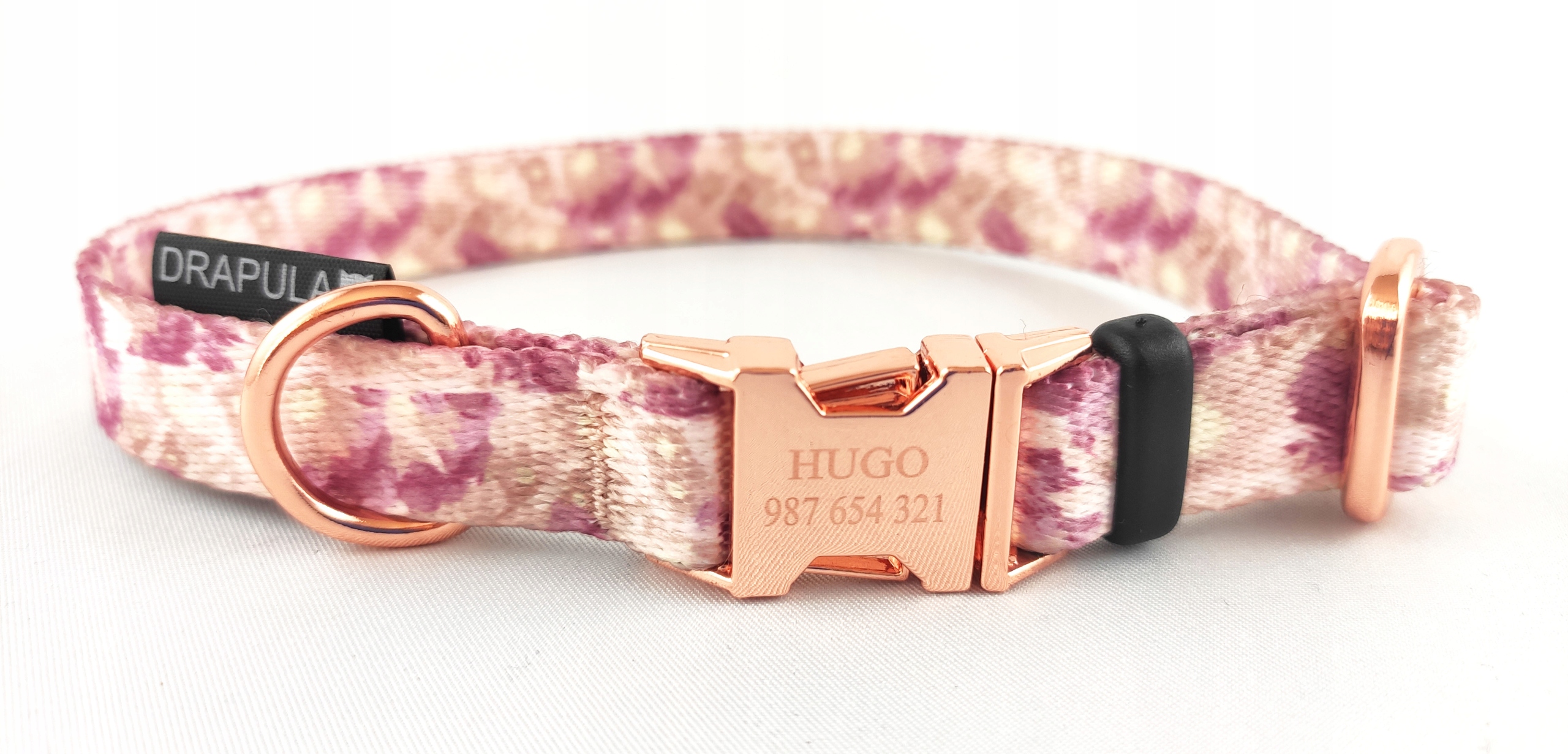 

Piękna obroża drapula 25-35cm Xs/s Pastel Grawer