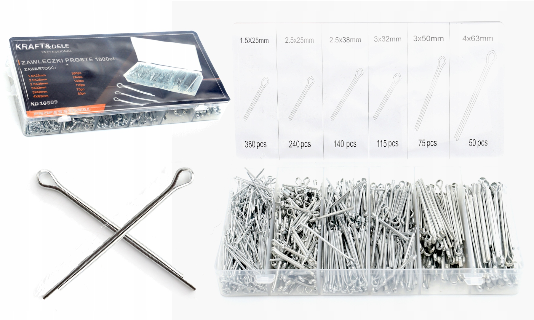 НАБОР ШПЛИНТОВ 1000EL KD10509