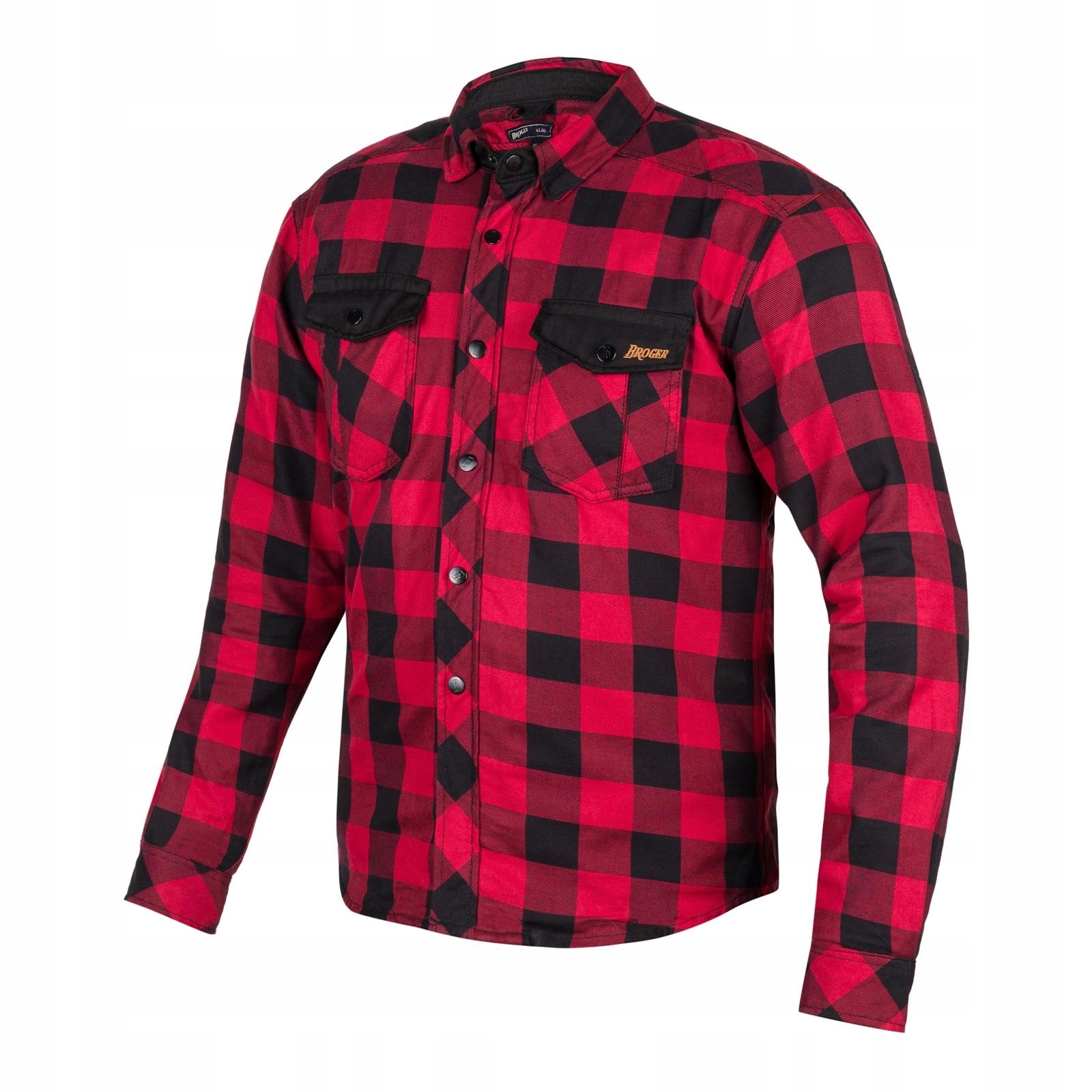 BROGER KOSZULA MOTOCYKLOWA Z OCHRANIACZAMI ALASKA RED/BLACK 4XL