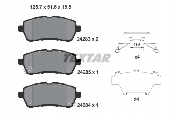 2× textar тормозной диск suzuki перед SWIFT 10- + тормозные колодки 2428303