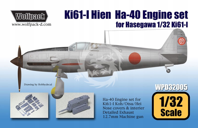 Ki61-I Hien Ha-40 Sada motoru (pro Hasegawa 1/32), Wolfpack WPD32005 1/32