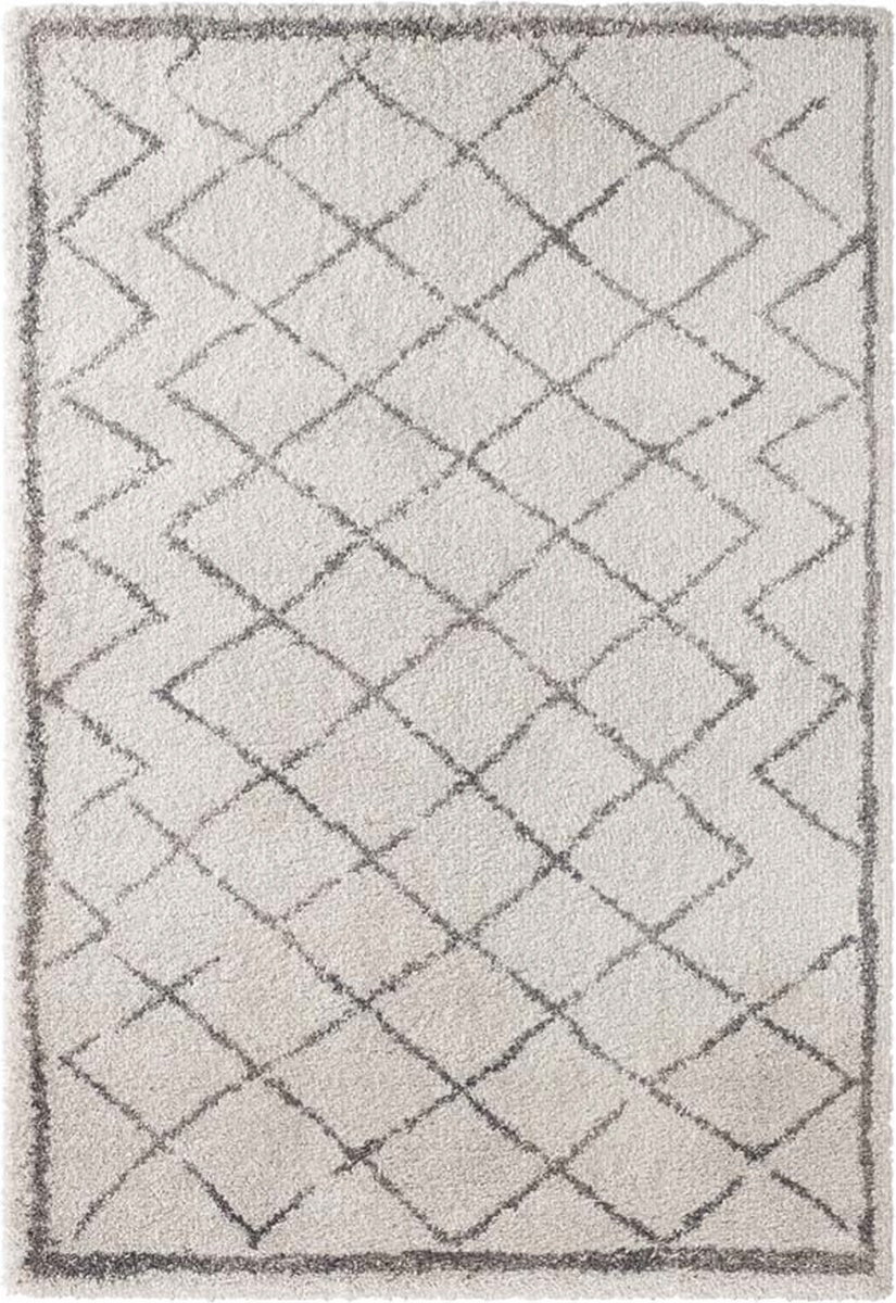 Koberec shaggy Mint Rugs krémově šedý 120 x 170 cm