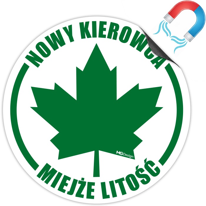 Magnes Naklejka na Samochód Początkujący Kierowca Miejże Litość