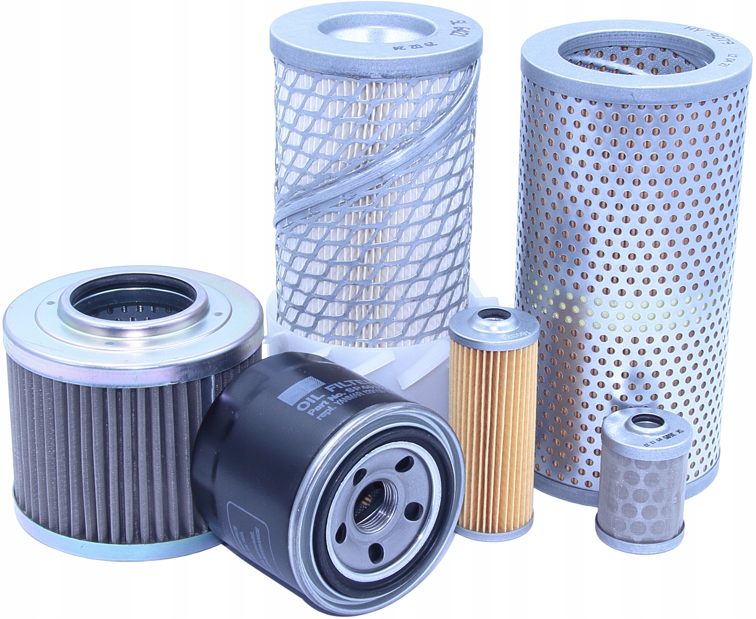 Filtry Yanmar B17, B 17, B17-1 sada. minibagr