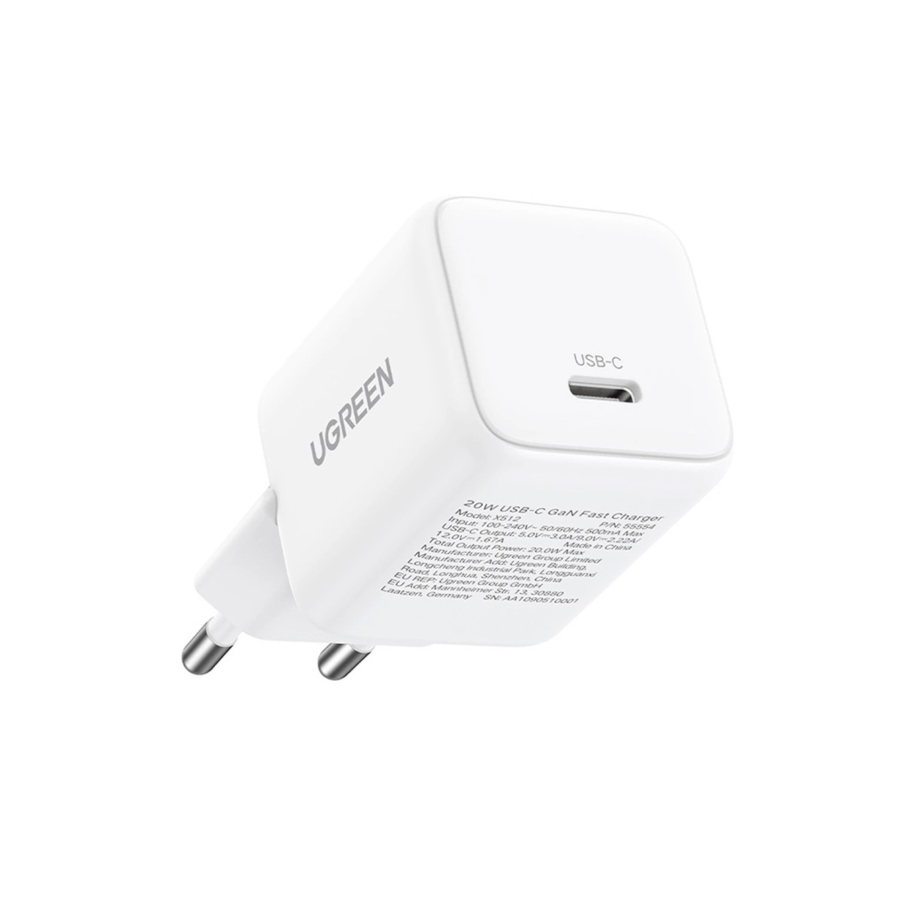 Ładowarka sieciowa Ugreen X513 30W GaN 1X Usb- C (biała) Ugreen