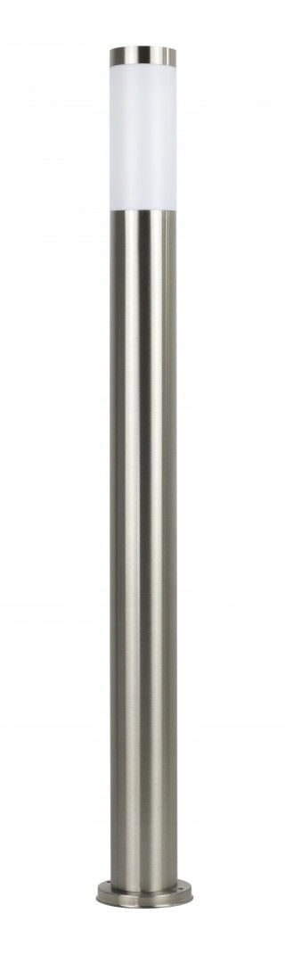 Válcovitá stojící lampa Inox, elegantní a moderní design u vchodu