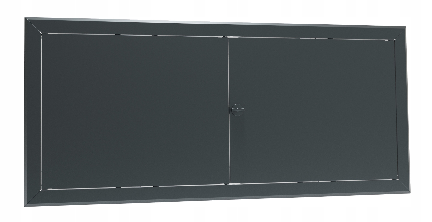 Revizní Dvířka Kovová 120x40 Grafit RAL7016 Zámek zdravotně technické instalace (zti)