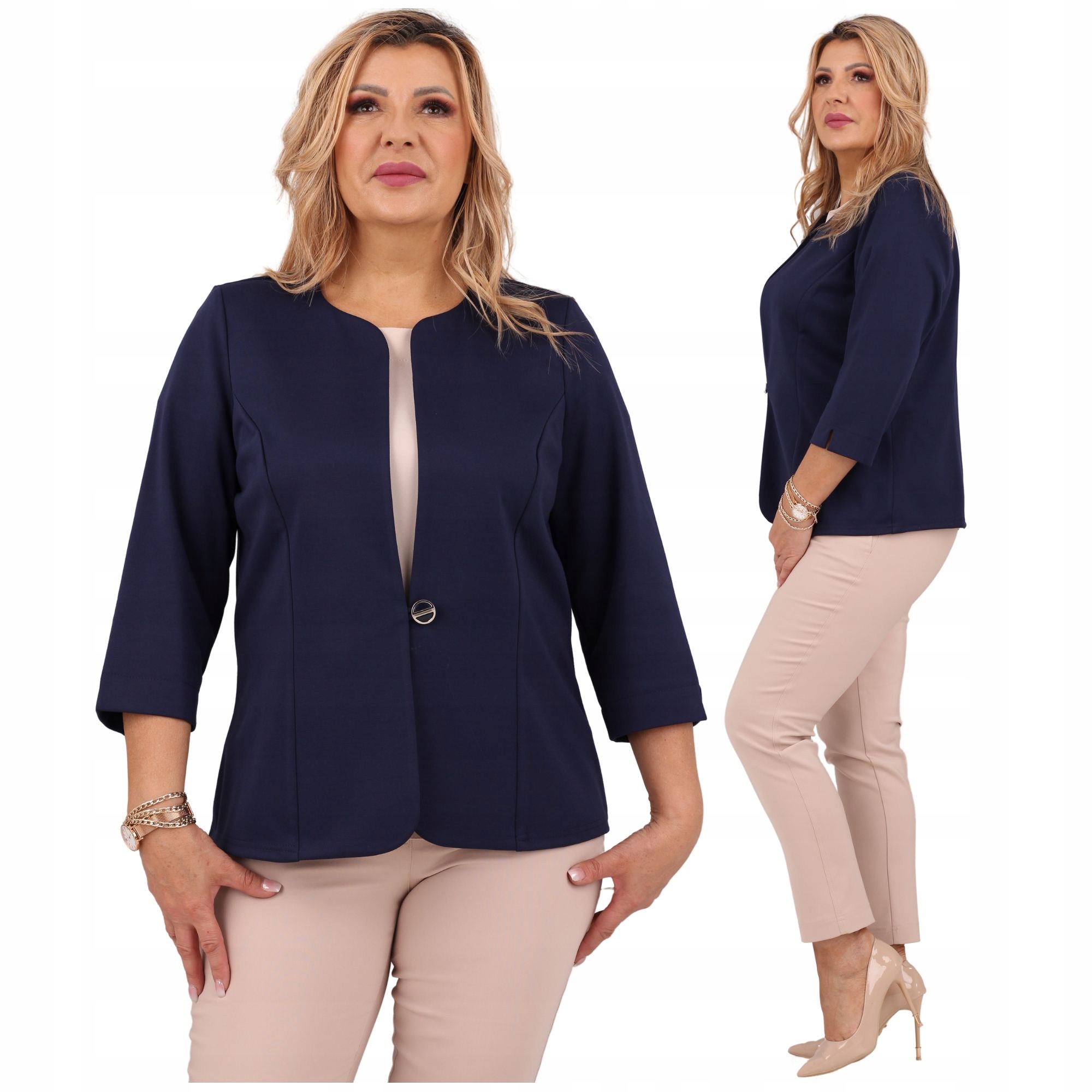 Żakiet Krótki Marynarka Polski Producent Duże Rozmiary Wizytowy