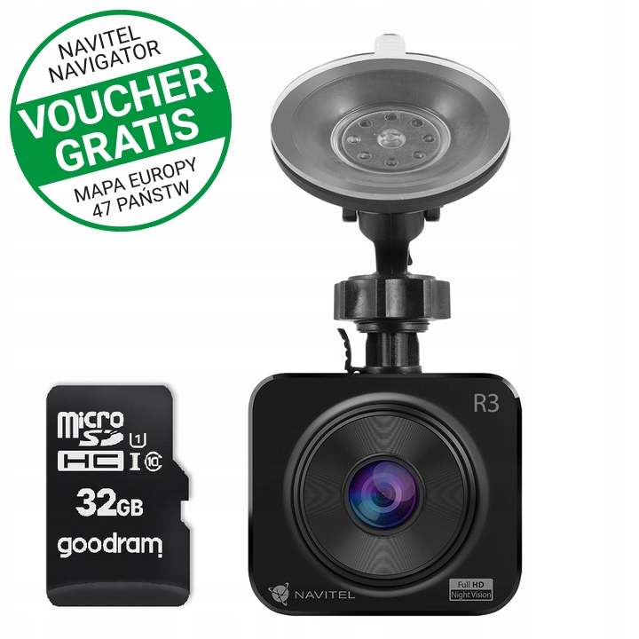 

Wideorejestrator Navitel R3 + Karta 32 Gb