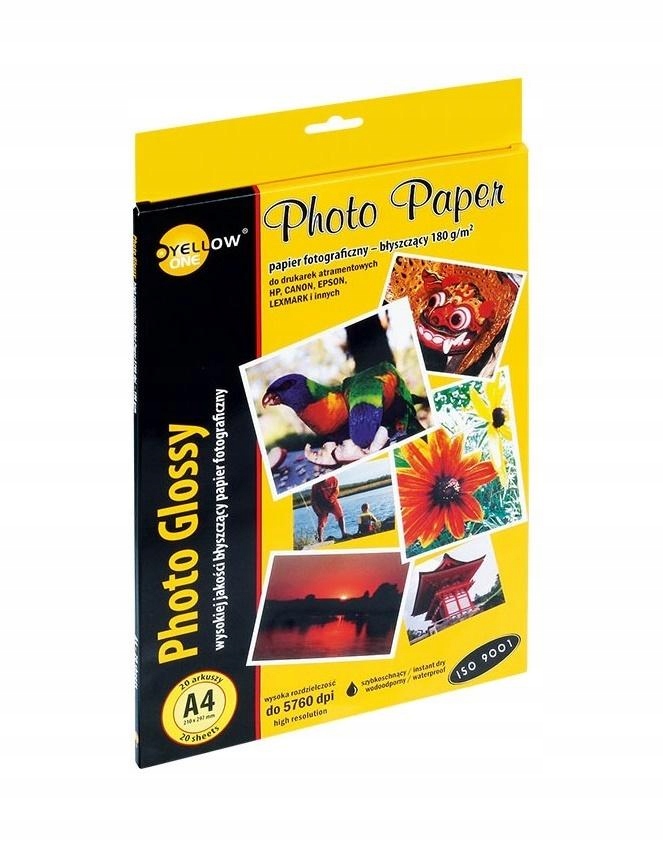 Papier foto A4/20ark błyszczący 180g Yellow One