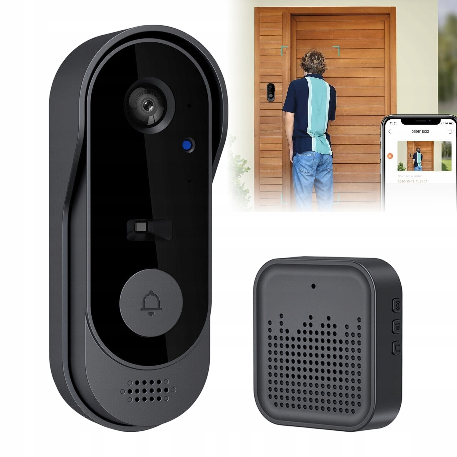Inteligentní Wifi Videozvonek, Bezdrátový Videozvonek S Kamerou