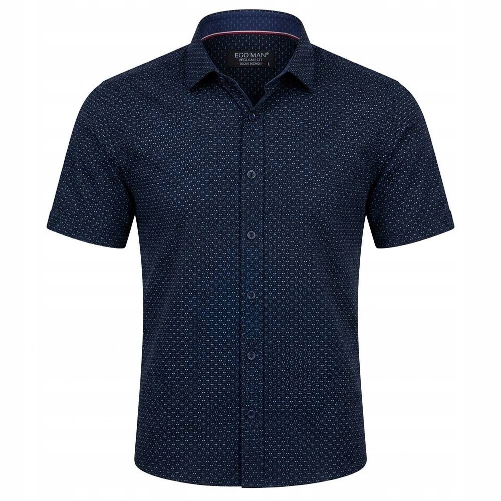 Ego Man košile pánská EKR236-1 regular fit krátký rukáv XXL tmavě modrá