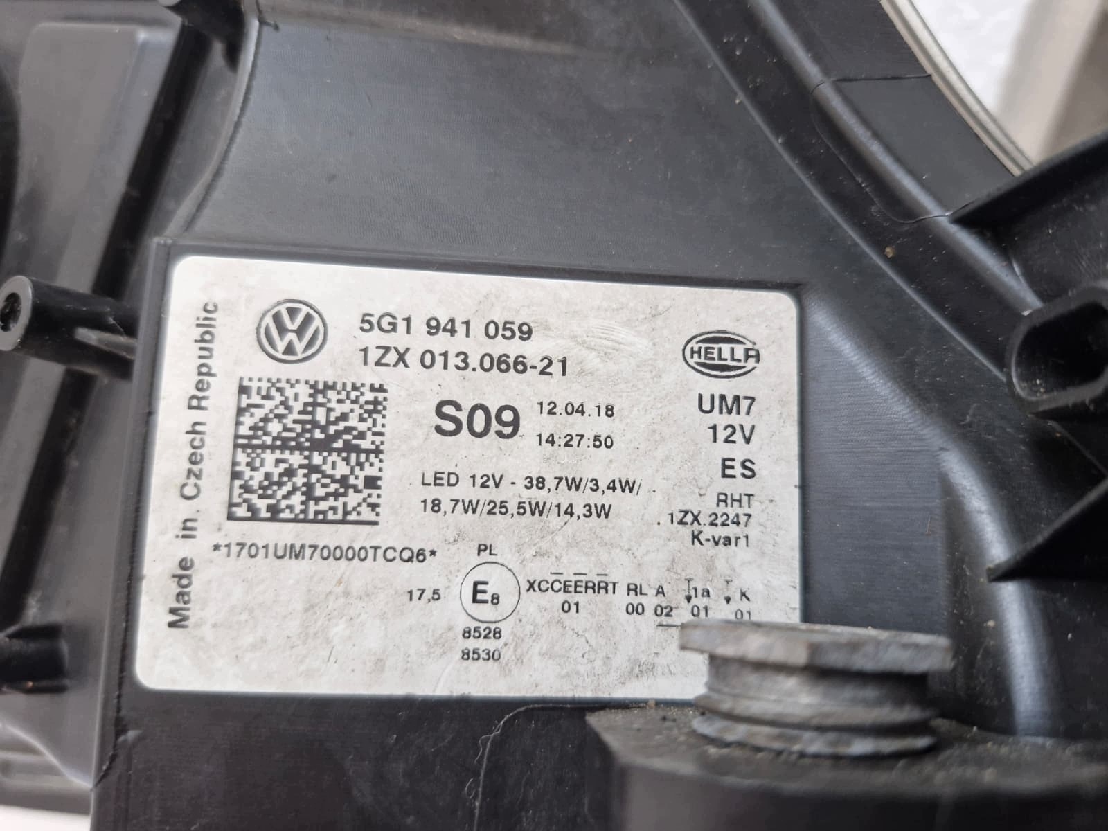 light left VW Golf 7 VII LIFT FULL LED
