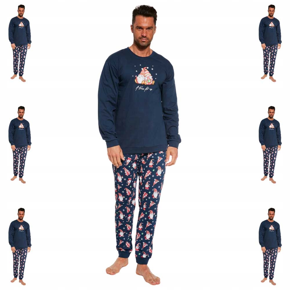 Cornette Pánské bavlněné vánoční pyžamo s dlouhým rukávem Velikost XXL
