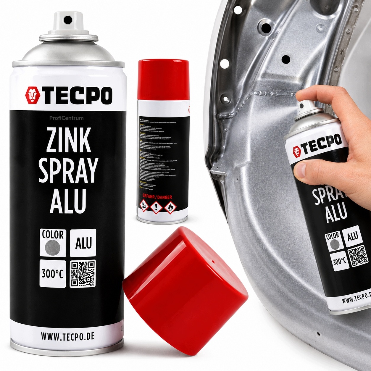 Powłoka ochronna antykorozyjna cynk w sprayu 400ml do 300°C jasnoszary De