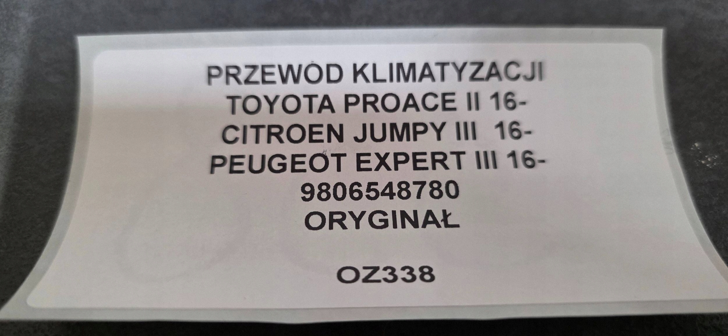 prijenos klimatizacije PROACE II JUMPY III EXPERT III 16- original 9806548780